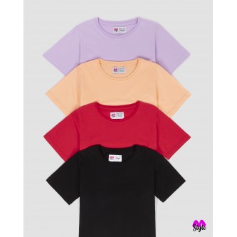 تیشرت دخترانه کوتاه در ۴ رنگ !